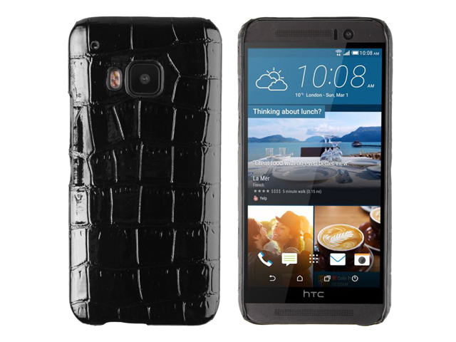 HTC One M9 Crocodile Leather Back Case