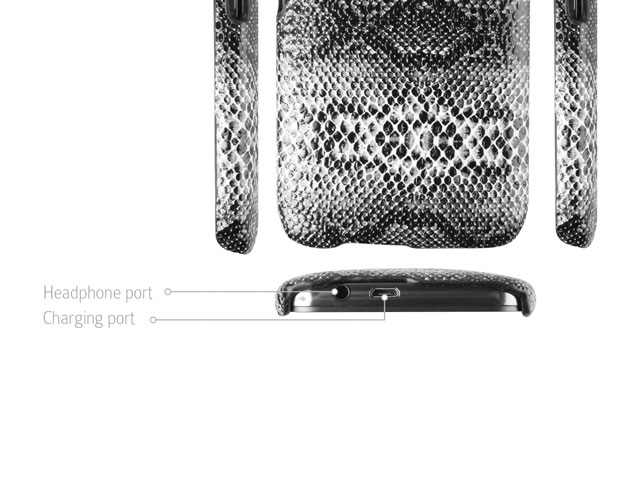 HTC One M9 Faux Snake Skin Back Case