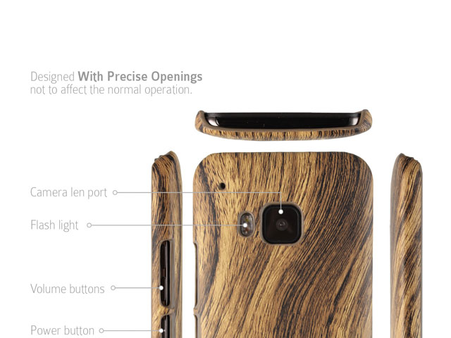 HTC One M9 Woody Patterned Back Case