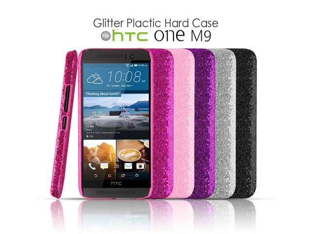 HTC One M9 Glitter Plastic Hard Case