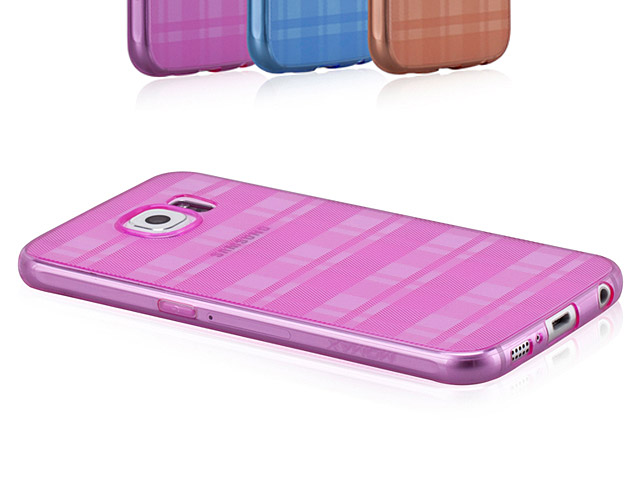 Momax Clear Twist - Checked Pattern Soft Case for Samsung Galaxy S6