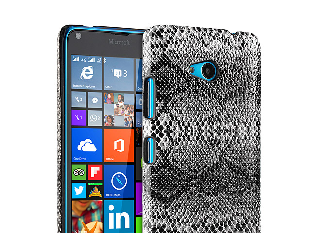 Microsoft Lumia 640 LTE Faux Snake Skin Back Case