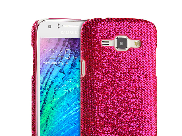 Samsung Galaxy J1 Glitter Plastic Hard Case