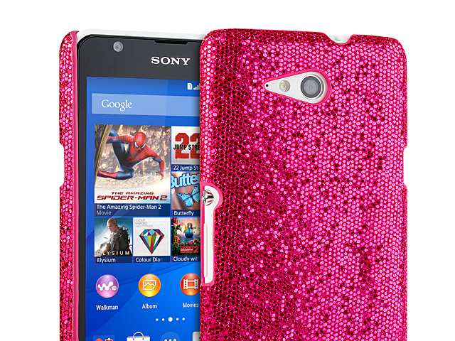 Sony Xperia E4g Glitter Plastic Hard Case