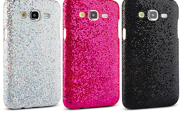 Samsung Galaxy J5 Glitter Plastic Hard Case
