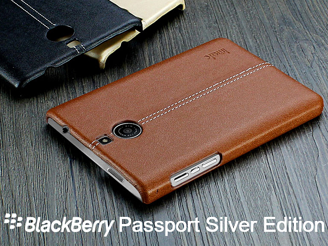 Imak Series Leather Case for BlackBerry Passport Silver Edition