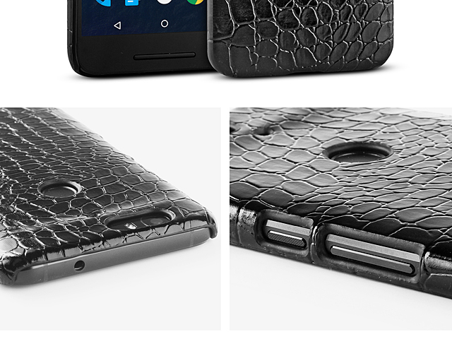 Google Nexus 6P Crocodile Leather Back Case