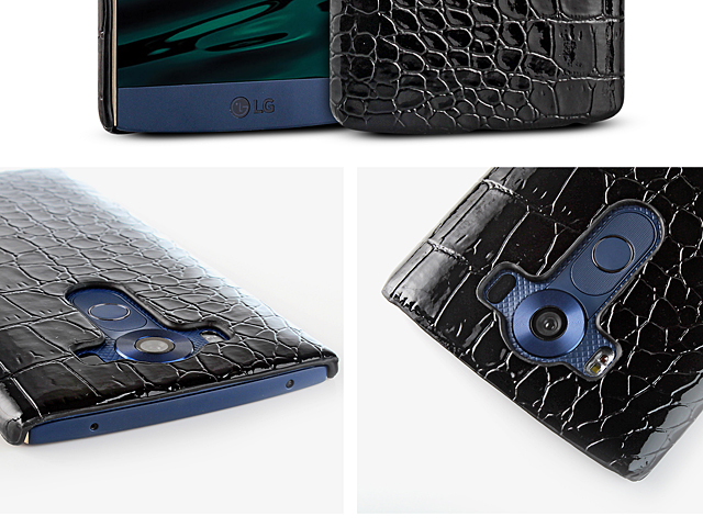 LG V10 Crocodile Leather Back Case