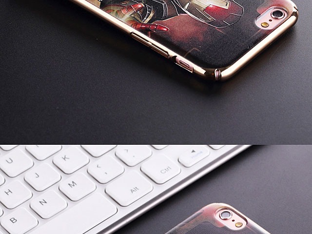 iPhone 7 Plus Iron Man Classic Electroplating Color Carving Case