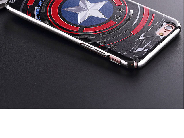iPhone 7 Captain America Shield Electroplating Color Carving Case