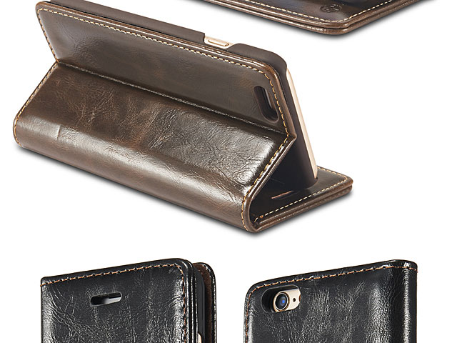 iPhone 6 Plus / 6s Plus Magnetic Flip Leather Wallet Case