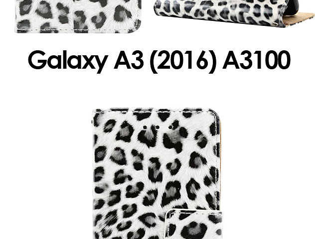 Samsung Galaxy A3 (2016) A3100 Leopard Stripe Flip Case