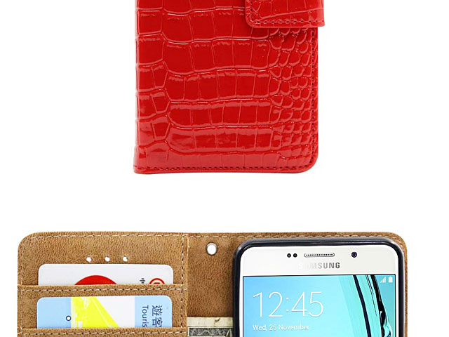 Samsung Galaxy A3 (2016) A3100 Crocodile Leather Flip Case