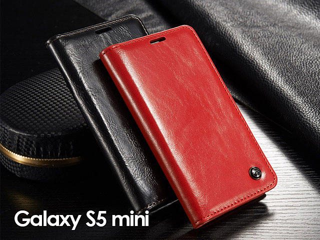 Samsung Galaxy S5 mini Magnetic Flip Leather Wallet Case
