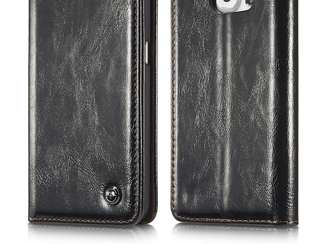 Samsung Galaxy S6 Magnetic Flip Leather Wallet Case