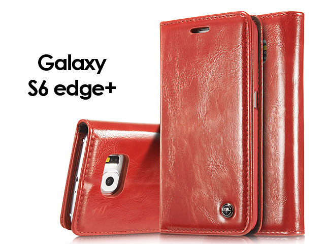 Samsung Galaxy S6 edge+ Magnetic Flip Leather Wallet Case