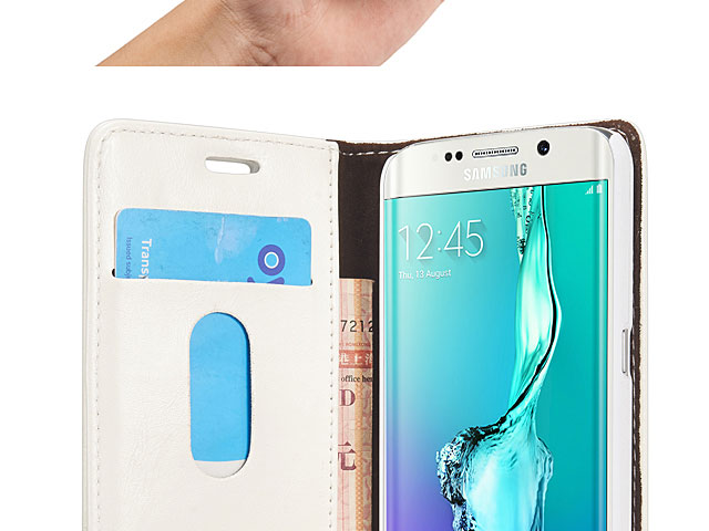 Samsung Galaxy S6 edge+ Magnetic Flip Leather Wallet Case