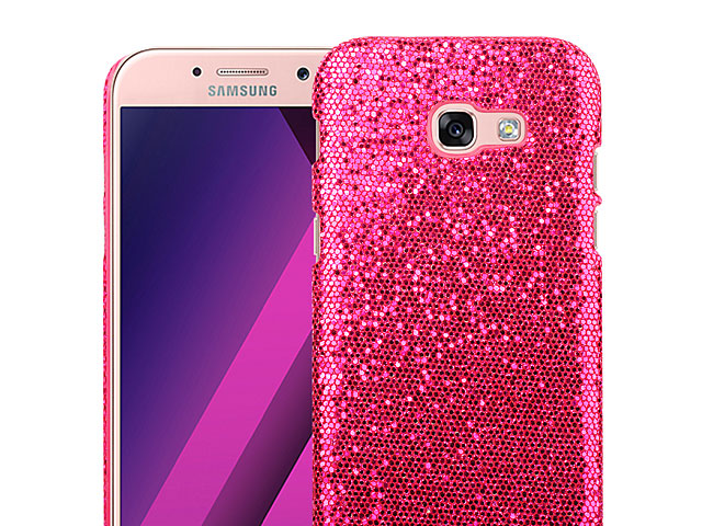 Golden 2017 TPU Klar Handyhülle Case für Galaxy A3 FNBK Kompatibel mit Samsung Galaxy A3 2017 360 Grad Ring Ständer /A320 /A320 Hülle,Silikon Glitzer Bling Strass Quicksand Diamant Tasche 