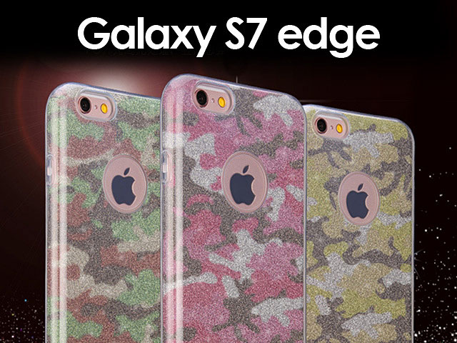 Samsung Galaxy S7 edge Camouflage Glitter Soft Case