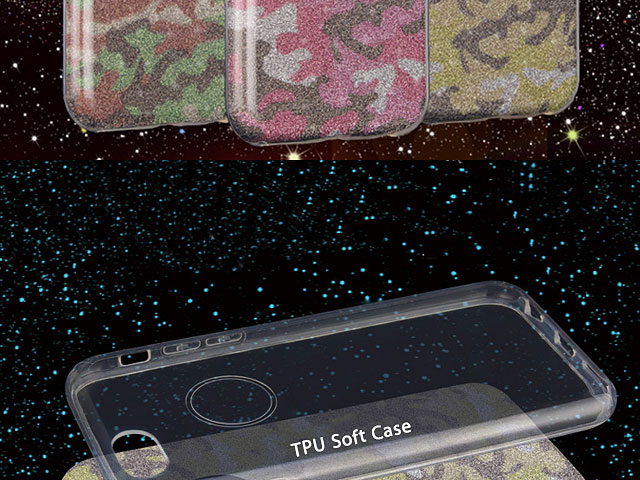Samsung Galaxy A3 (2017) A3200 Camouflage Glitter Soft Case