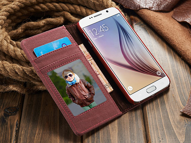 Samsung Galaxy S6 Jeans Leather Wallet Case