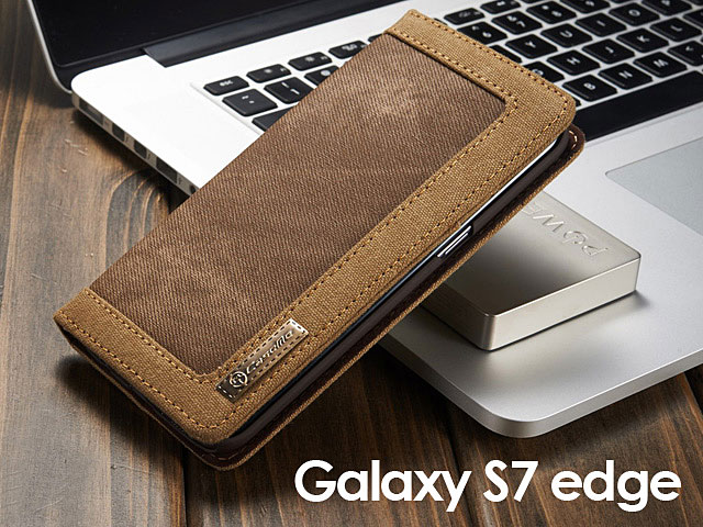 Samsung Galaxy S7 edge Jeans Leather Wallet Case