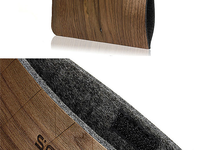 Wood Leather Pouch for MacBook Pro 13"