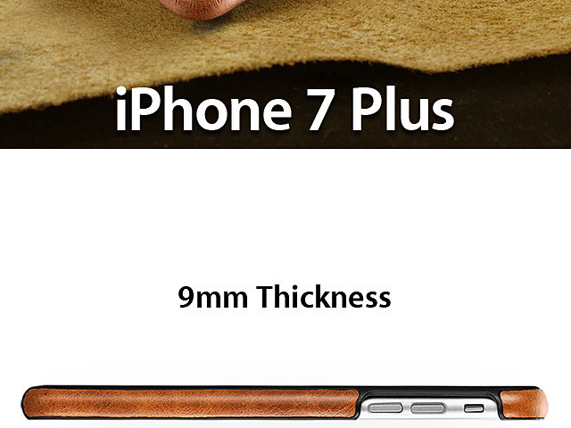 iPhone 7 Plus Ultrathin Calfskin Leather Back Case