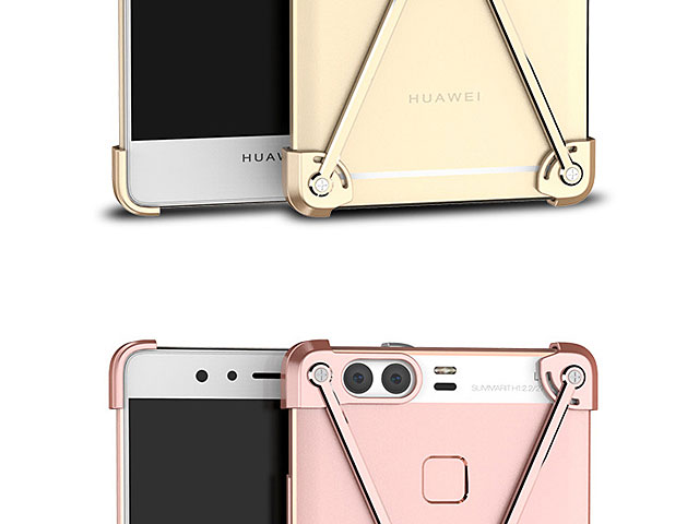 Huawei P9 Plus Metal X Bumper Case with Finger Ring