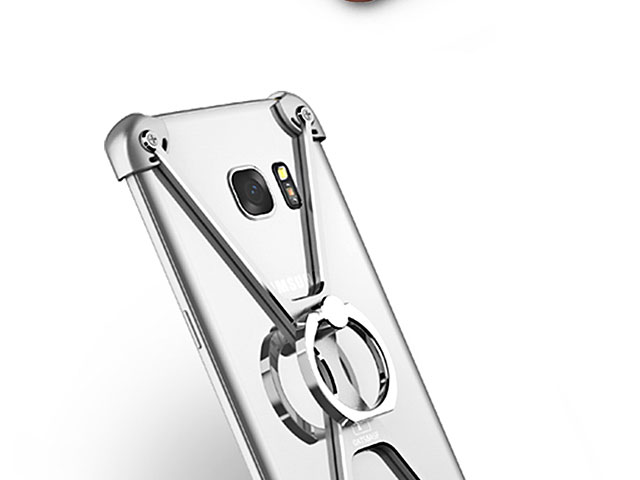 Samsung Galaxy S7 Metal X Bumper Case with Finger Ring