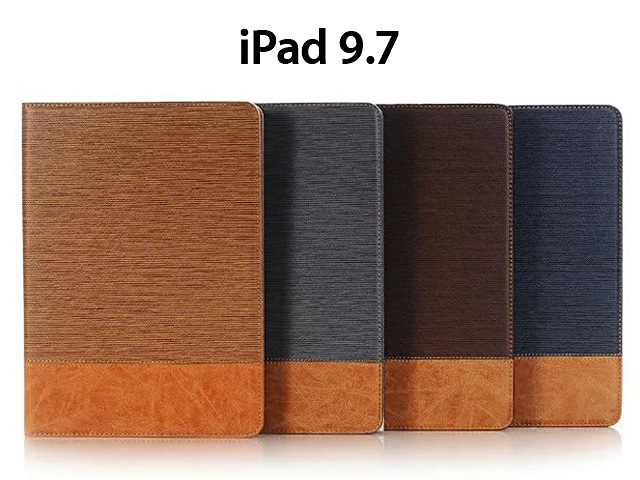 iPad 9.7 Two-Tone Leather Flip Case