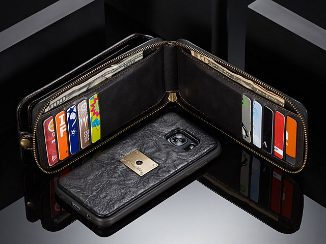 Samsung Galaxy S7 Coarse Crack Wallet Flip Leather Case