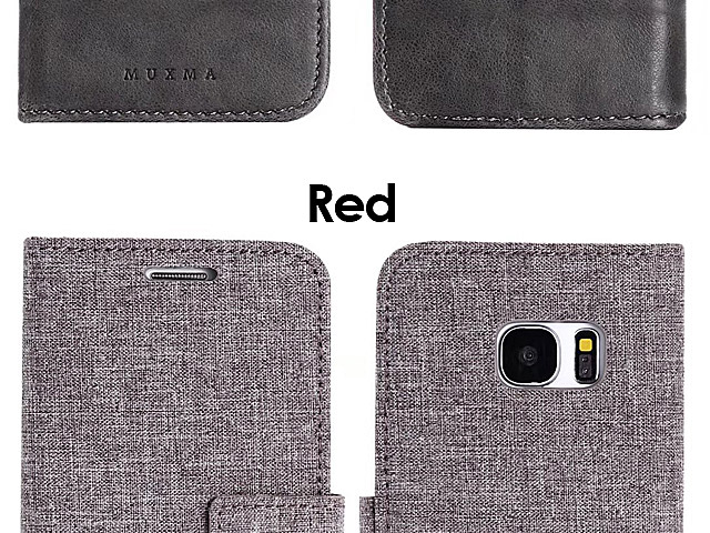 Samsung Galaxy S7 Canvas Leather Flip Card Case