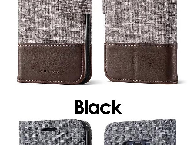 Samsung Galaxy S8 Canvas Leather Flip Card Case