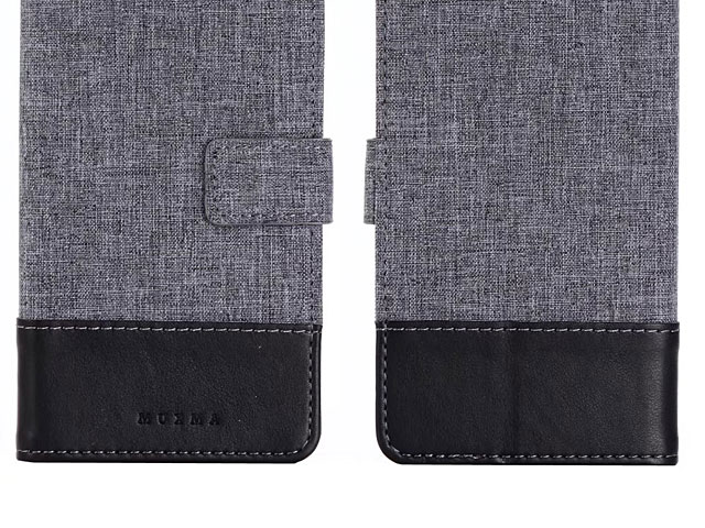 OnePlus 5 Canvas Leather Flip Card Case