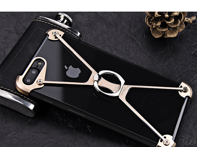 iPhone 8 Metal X Bumper Case with Finger Ring