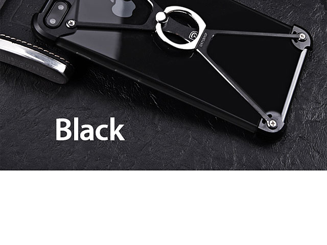 iPhone 8 Plus Metal X Bumper Case with Finger Ring