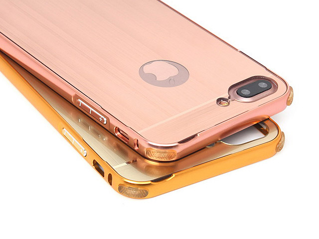 iPhone 8 Plus Metallic Bumper Back Case