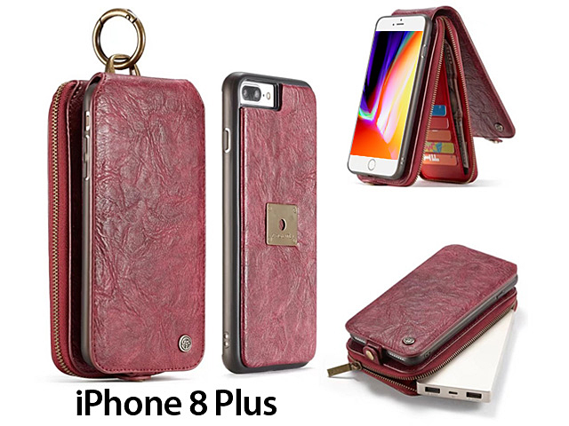 iPhone 8 Plus Coarse Crack Wallet Flip Leather Case