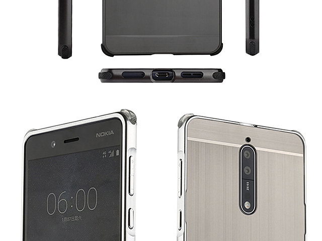 Nokia 8 Metallic Bumper Back Case