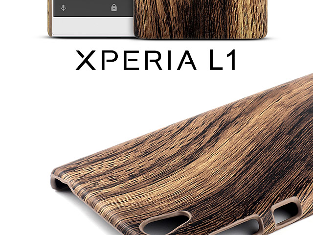 Sony Xperia L1 Woody Patterned Back Case