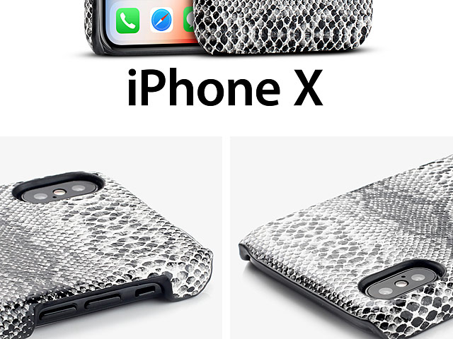 iPhone X Faux Snake Skin Back Case