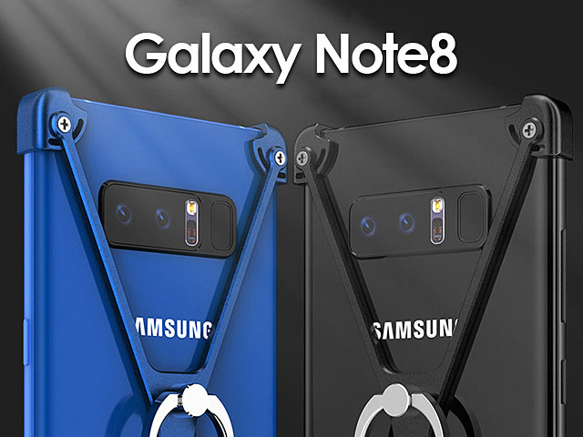Samsung Galaxy Note8 Metal X Bumper Case with Finger Ring