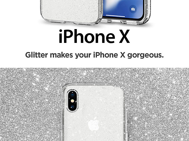 Spigen Liquid Crystal Glitter Soft Case for iPhone X