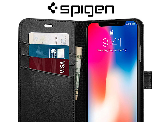 Spigen Wallet S Leather Case for iPhone X