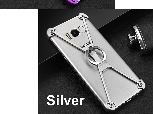 Samsung Galaxy S8+ Metal X Bumper Case with Finger Ring