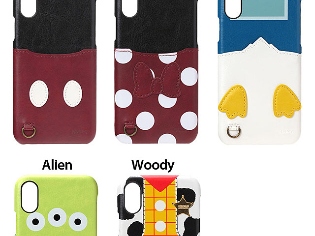 Disney Series Leather Case with Pocket for iPhone X