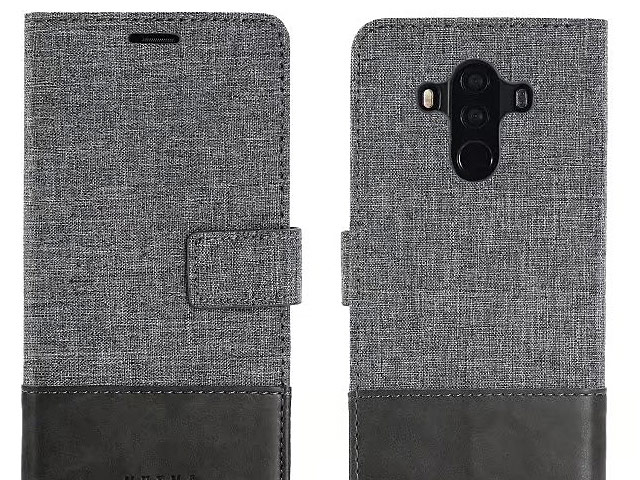 Huawei Mate 10 Pro Canvas Leather Flip Card Case