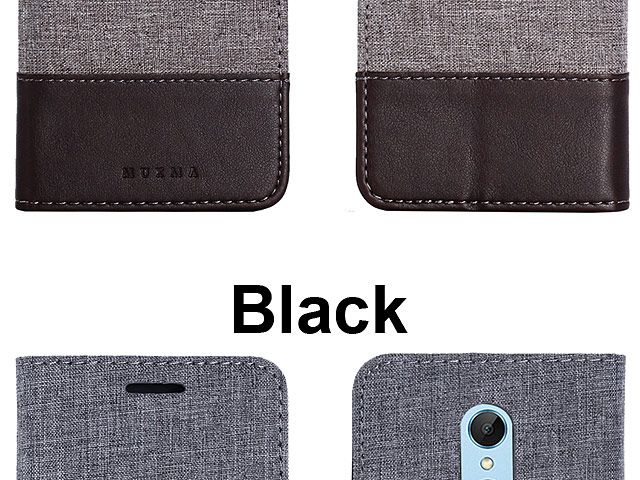 Xiaomi Redmi 5 Canvas Leather Flip Card Case