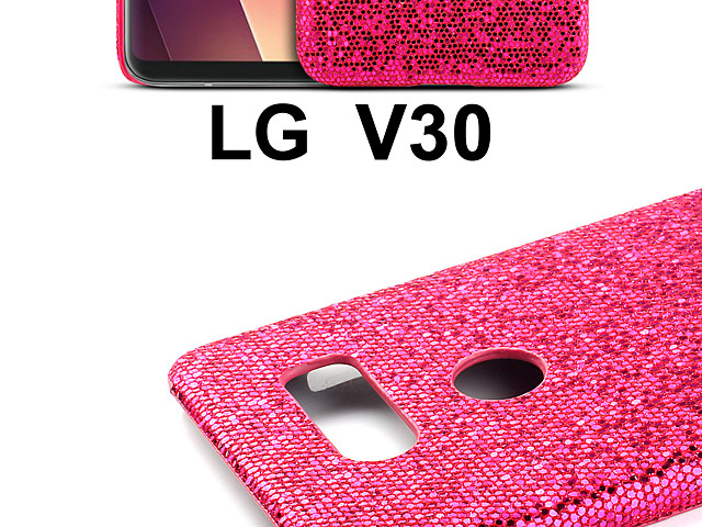 LG V30 Glitter Plastic Hard Case